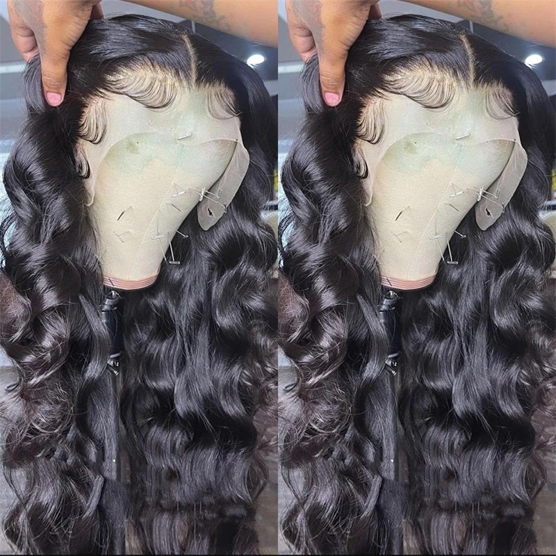 13x6 Transparent Lace Front Wig Pre plucked with Baby Hair Glueless Body Wave Human Hair Wigs