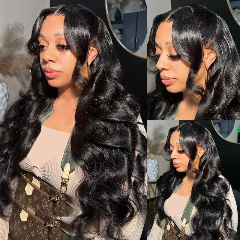 13x6 Transparent Lace Front Wig Pre plucked with Baby Hair Glueless Body Wave Human Hair Wigs