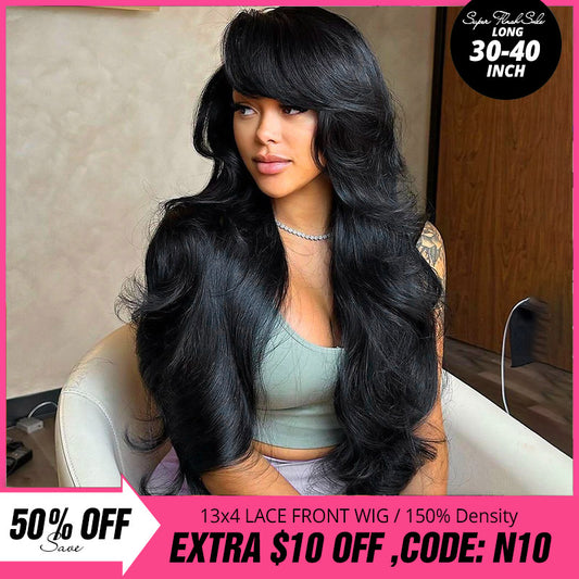 [ 32"=$239] Clearance Long 30-40 Inch Pre Cut  Bleached Knots 13x4 Lace Front Human Hair Wig Deal