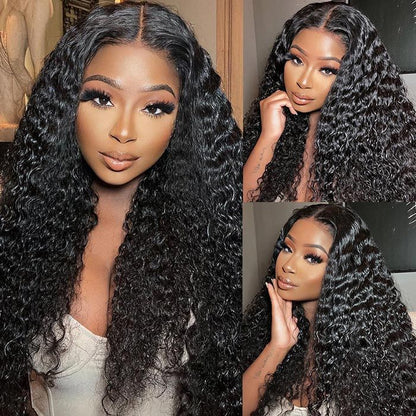 30 Inch Curly Wig 5x5 Hd Lace Closure Wigs Deep Curly Lace Closure Wig Pre-plucked Glueless Wigs