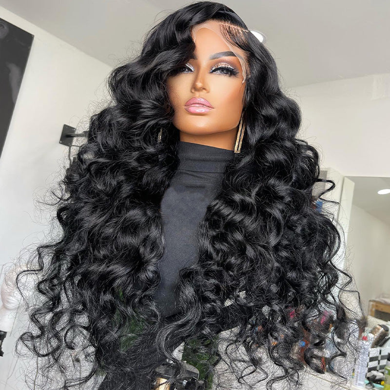 Glueless Loose Wave Wig 13x4 Invisible HD Lace Front Wig Loose Wave Wigs Melted Match All Skin Color
