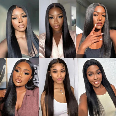 5x5 Ready To Wear Straight Wig Pre Plucked Lace Closure Human Hair Wig 180% Density