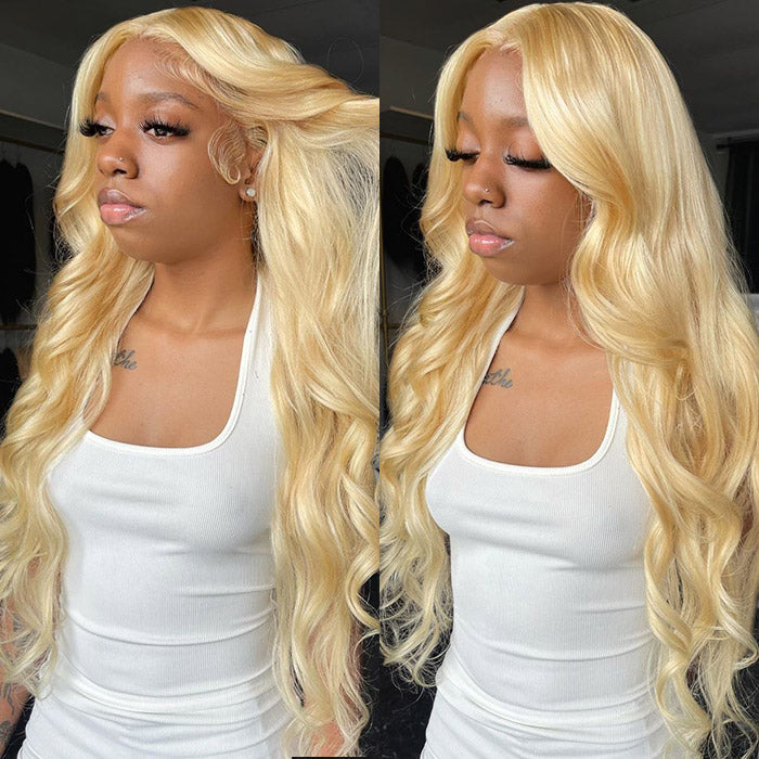 Wear and Go Body Wave Lace Front Wig Blonde 613 Pre-plucked 13x4 HD Lace Wig With Bleacehd Knots Glueless Body Wave Wigs Pre-cut