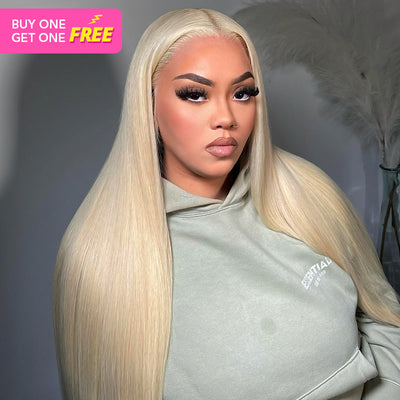 [Bogo Free Deal] Long 32 34 inch Clearance Sale 613 Blonde Lace Front Wig Straight / Body Wave 13x4 HD Lace Frontal Wigs 180% Density