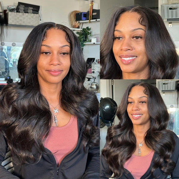 Overnight Shipping Body Wave Human Hair 3 Bundles with 4x4 Lace Closure With Baby Hair