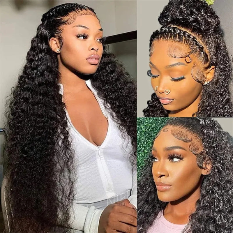 [Bogo Free] 13*4 HD Lace Front Wigs Invisible Kinky Curly Human Hair Glueless Lace Front Wigs
