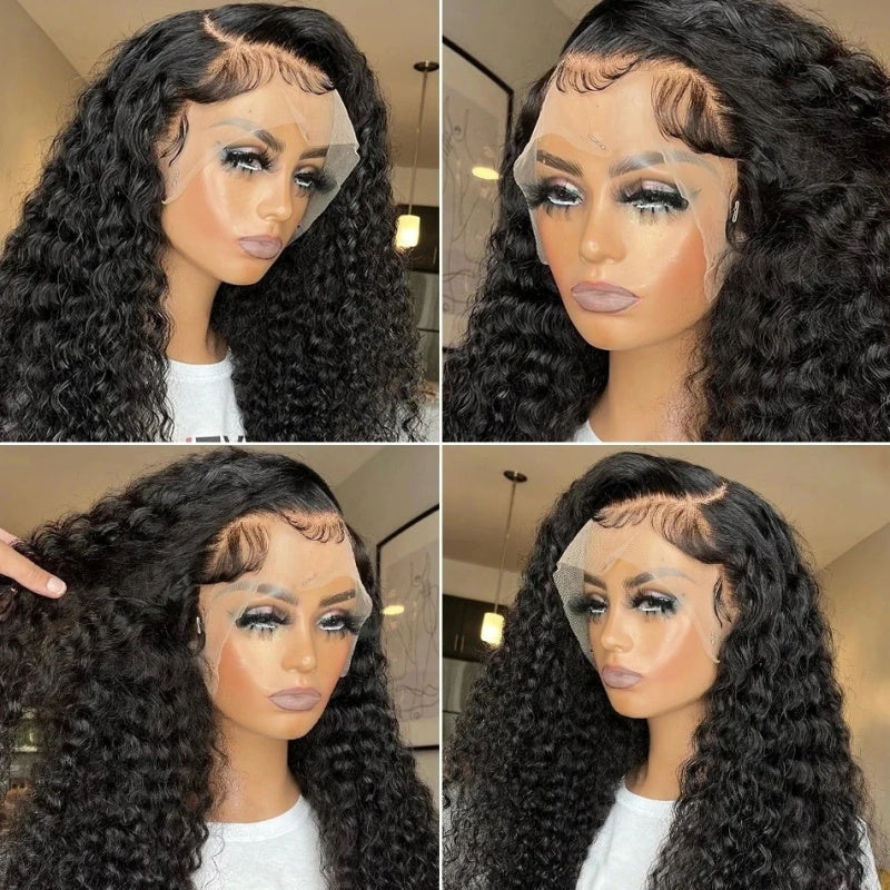 [Bogo Free] 13*4 HD Lace Front Wigs Invisible Kinky Curly Human Hair Glueless Lace Front Wigs