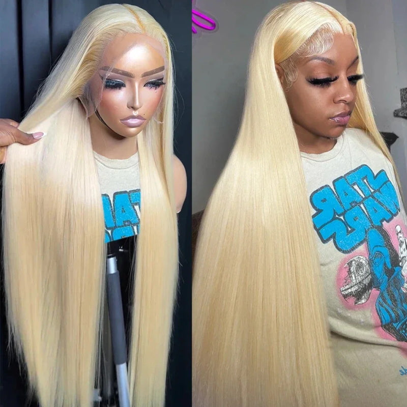 [Bogo Free] 613 Blonde Color Pre plucked 13x4 Lace Front Wig Straight /Body Wave/Deep Wave Glueless Wigs