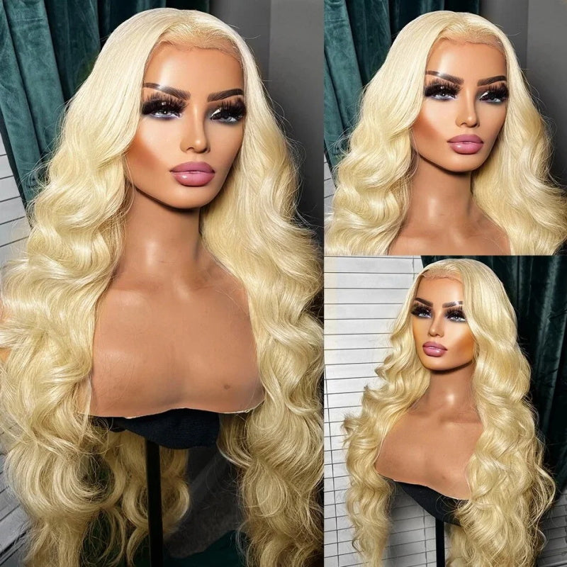 [Bogo Free] 613 Blonde Color Pre plucked 13x4 Lace Front Wig Straight /Body Wave/Deep Wave Glueless Wigs