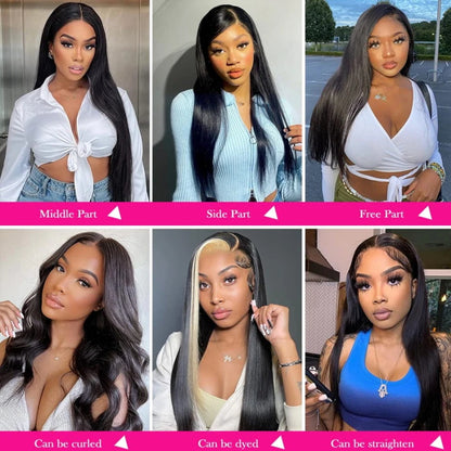 [Bogo Free] Pre Plucked 13x4 Transparent Lace Front Straight Wear To Go Wig Glueless Human Hair Wigs