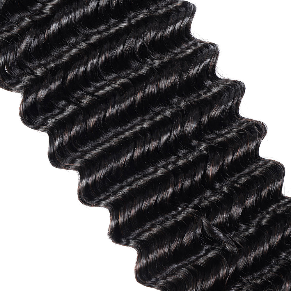 Deep Wave Braid Hair Bulk 100% Human Hair Extensions Bulk for Braiding 100g