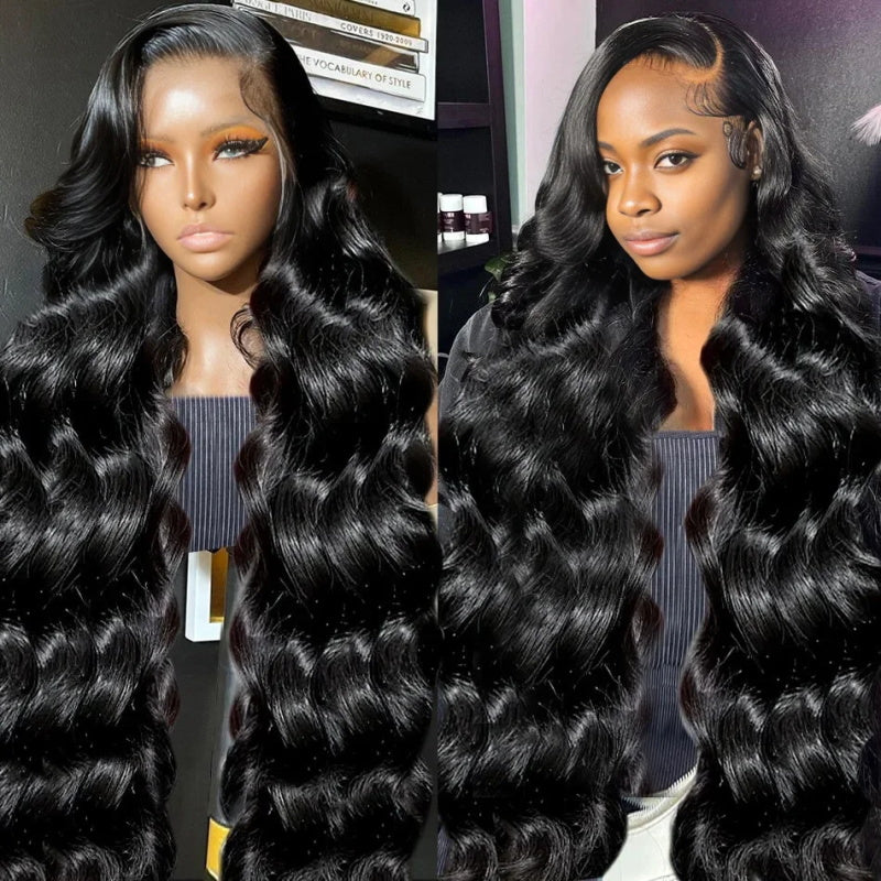 Glueless 13X4 Lace Front Wig Pre plucked With Baby Hair Body Wave Human Hair Wigs