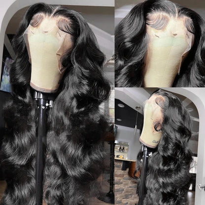 Glueless Body Wave Wig 13x4 HD Lace Front Wig Human Hair Wigs Transparent Lace Frontal Wig  32 Inch