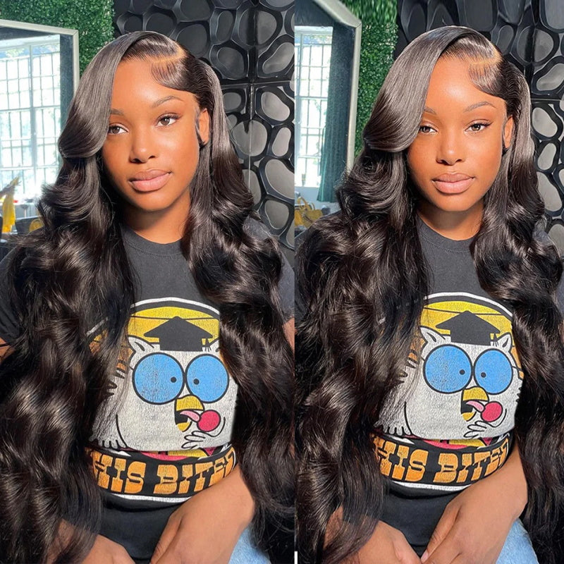 Glueless Wig 40inch Lace Closure Wig 4x4 Body Wave Human Hair Wigs Pre-plucked Body Wave Wig