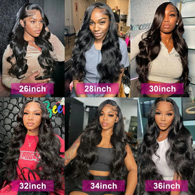 Glueless Wig 40inch Lace Closure Wig 4x4 Body Wave Human Hair Wigs Pre-plucked Body Wave Wig