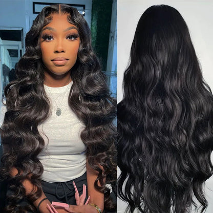 Glueless Wig 40inch Lace Closure Wig 4x4 Body Wave Human Hair Wigs Pre-plucked Body Wave Wig