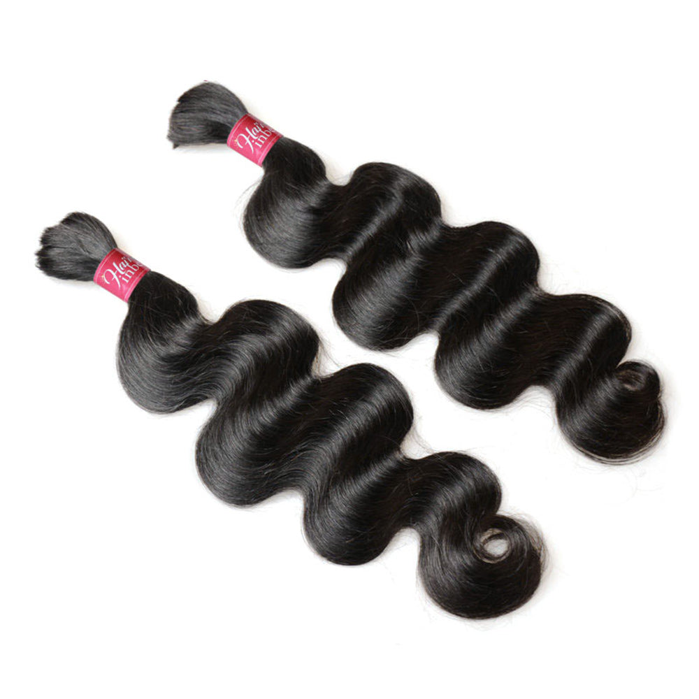 Body Wave Bulk Hair Extensions 100% Human Hair For Braiding