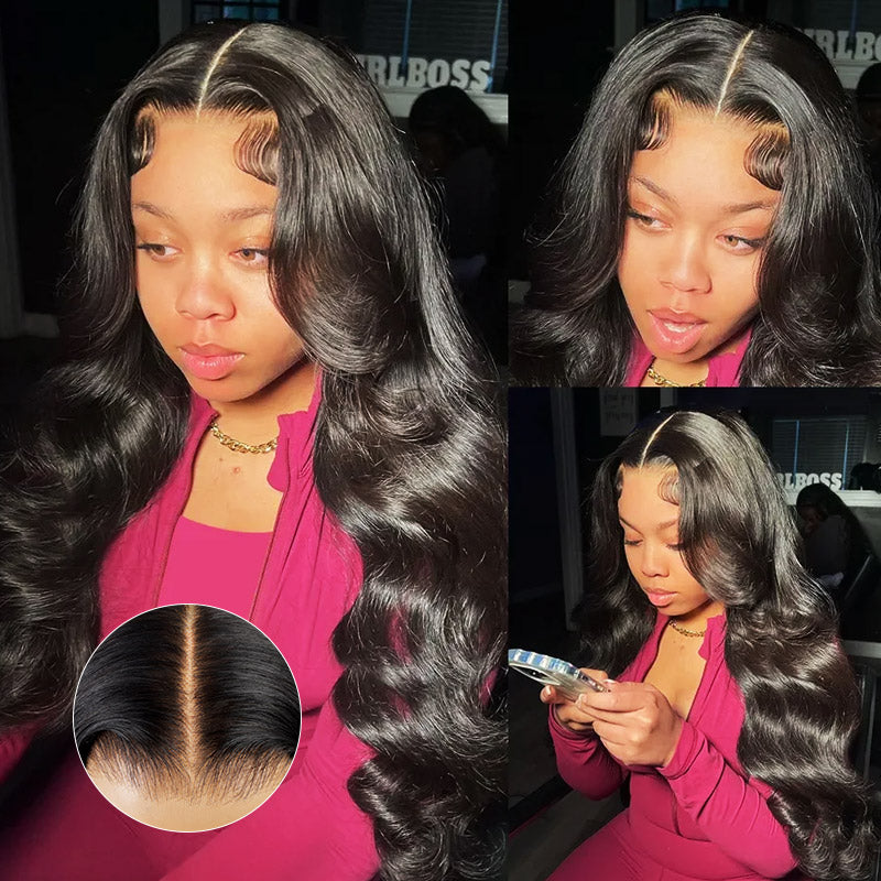 Hairinbeauty PartingMax Glueless Wig Body Wave 7x6 Closure HD Lace 100% Human Hair Wear Go Wig