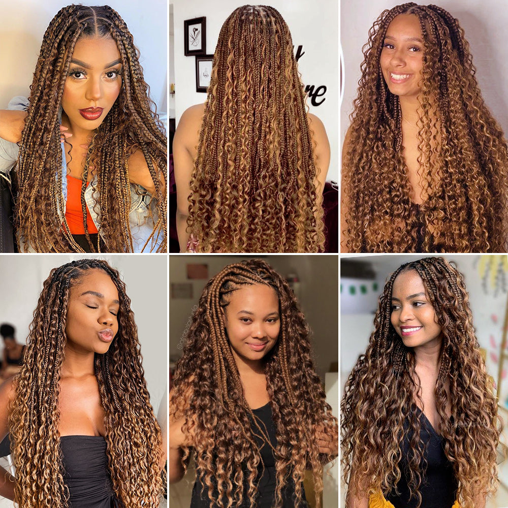 Highlight P4/27 Deep Wave Bulk Human Hair Bundles for Braiding