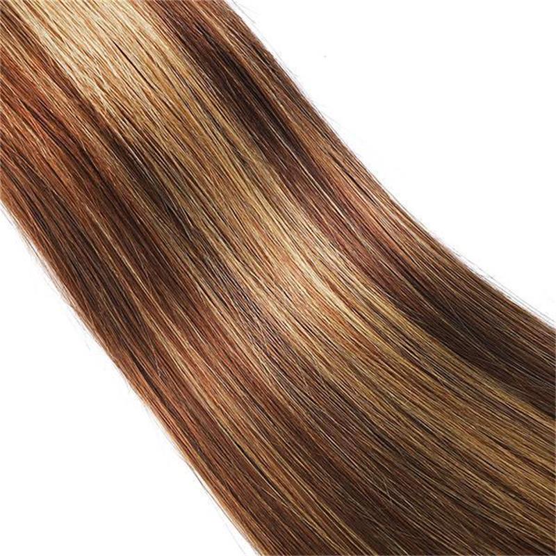 Overnight Shipping Honey Blonde Highlight Silky Straight Hair 3 Bundles Human Hair Extensions