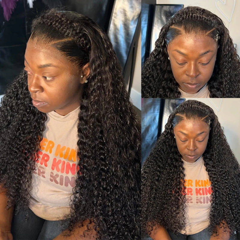 Long 30 Inch Glueless Water Wave Wig 13x4 HD Lace Front Wig Wet and Wavy Lace Frontal Wig with Pre-plucked