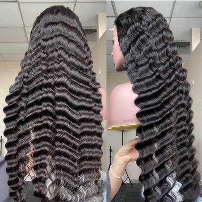 Long 32inch 4x4 HD Lace Closure Wigs Loose Deep Wave Wig Glueless Human Hair Wigs 200% Density