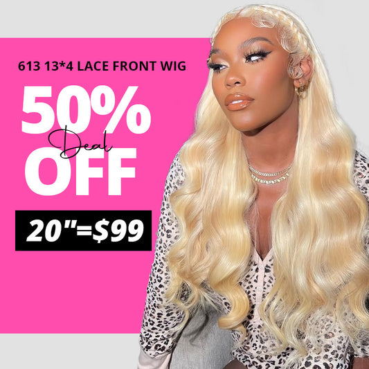 [ 20''= $99 ]  613 Blonde Lace Front Wig 50% Off Flash Deal No Code Needed