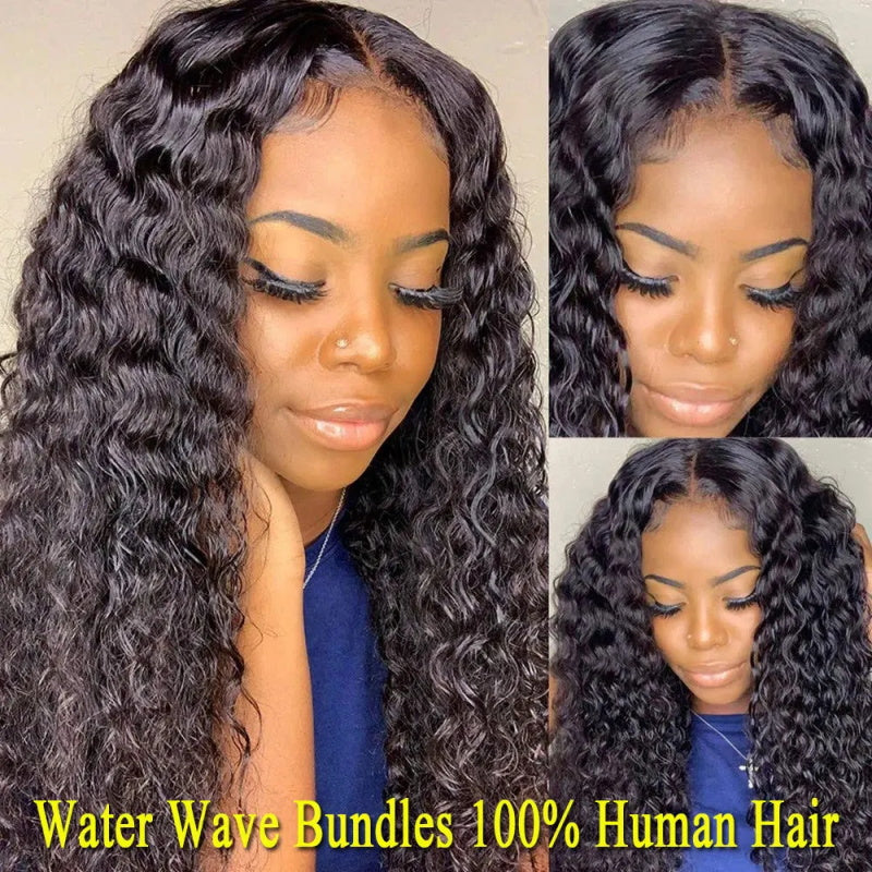 Malaysian Water Wave 3 Bundles Natural Wave Real Hair Extensions