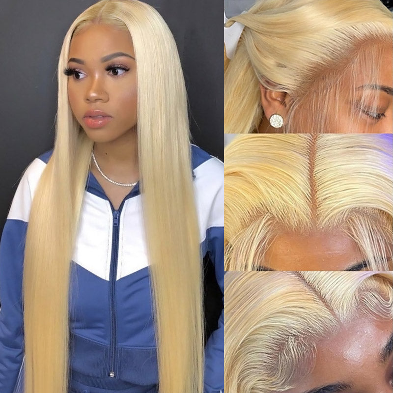 Overnight Shipping 613 Blonde 13x4 Glueless Lace Wig  Body Wave Lace Front Human Hair