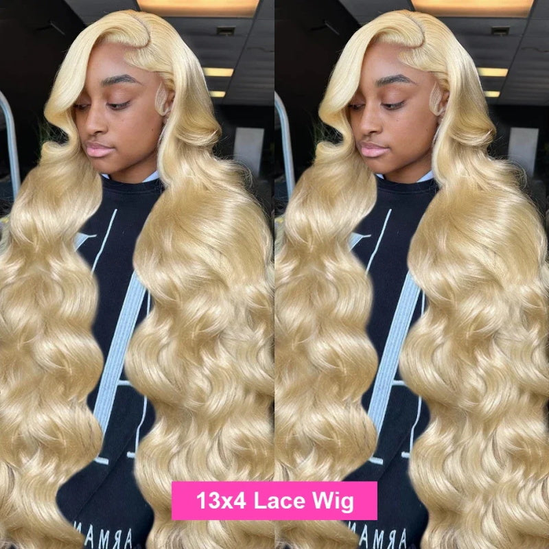 Overnight Shipping 613 Blonde Body Wave 13x4 HD Lace Front Human Hair Wig With Pre-plucked