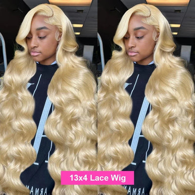 Overnight Shipping 613 Blonde Body Wave 13x4 HD Lace Front Human Hair Wig With Pre-plucked