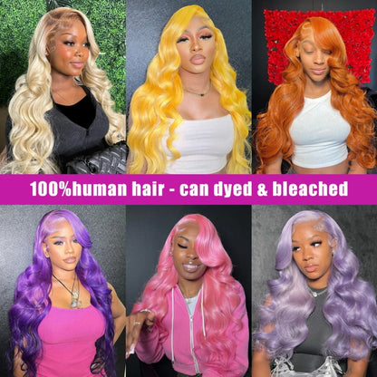 Overnight Shipping 613 Blonde Body Wave 13x4 HD Lace Front Human Hair Wig With Pre-plucked