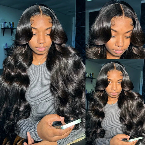 Overnight Shipping Bleached Knots 5x5 Body Wave Hair Wear And Go Wig Pre Cut Lace Human Hair Wigs