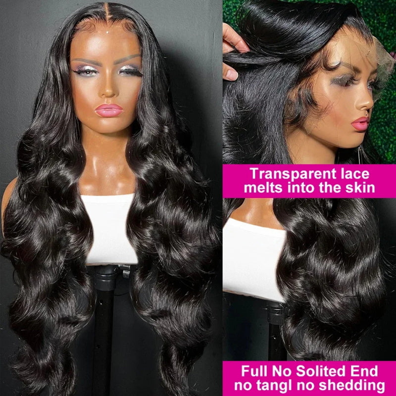 Overnight Shipping Body Wave 13x4 HD Glueless Lace Front Wigs Human Hair 180% Density