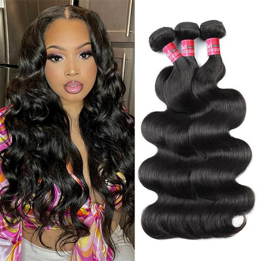 Overnight Shipping Brazilian 3 Bundles Body Wave Virgin Human Hair Extensions