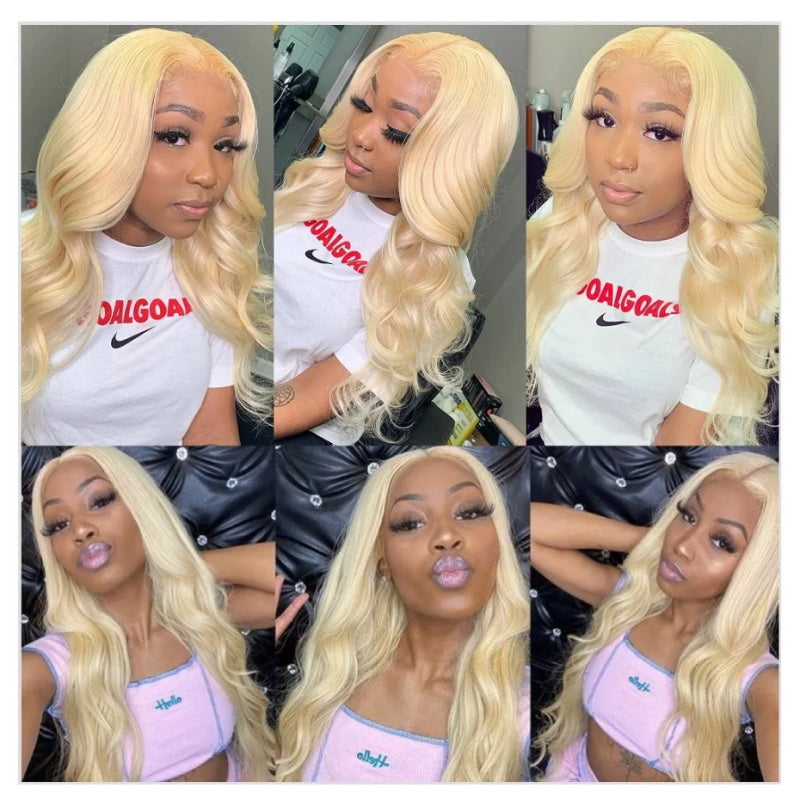 Long Blonde Wig 40 Inch 613 Blonde Lace Front Wigs Body Wave Hair 13x6 Lace Frontal Glueless Wigs