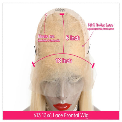 Long Blonde Wig 40 Inch 613 Blonde Lace Front Wigs Body Wave Hair 13x6 Lace Frontal Glueless Wigs