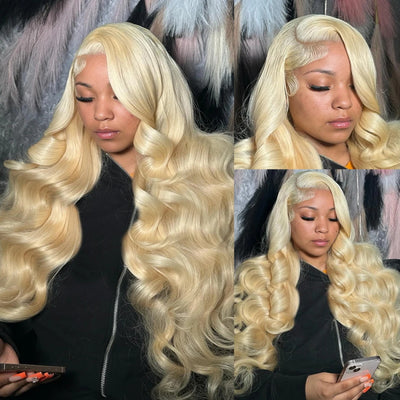 [Bogo Free Deal] Long 32 34 inch Clearance Sale 613 Blonde Lace Front Wig Straight / Body Wave 13x4 HD Lace Frontal Wigs 180% Density