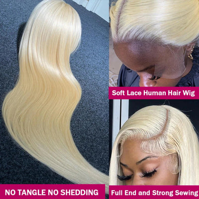 Overnight Shipping 613 Blonde 13x4 Glueless Lace Wig  Body Wave Lace Front Human Hair