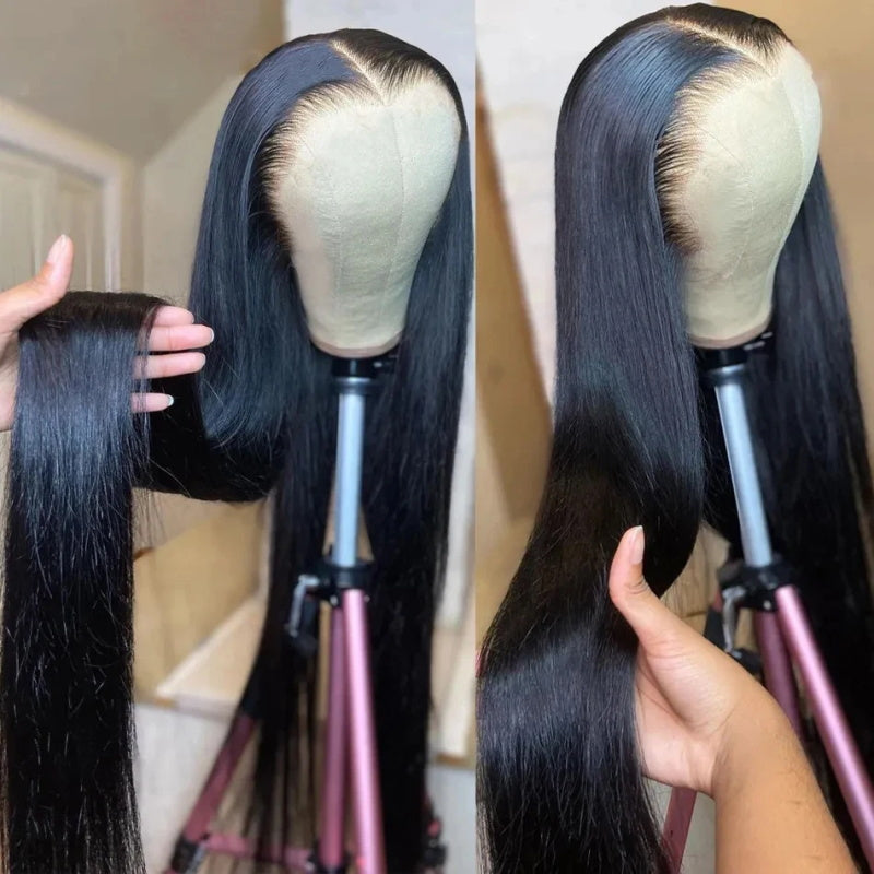 Glueless Lace Wigs Straight Human Hair Wig 32 Inch Long HD Lace Closure Wigs 4x4 Lace Wigs Pre Cut