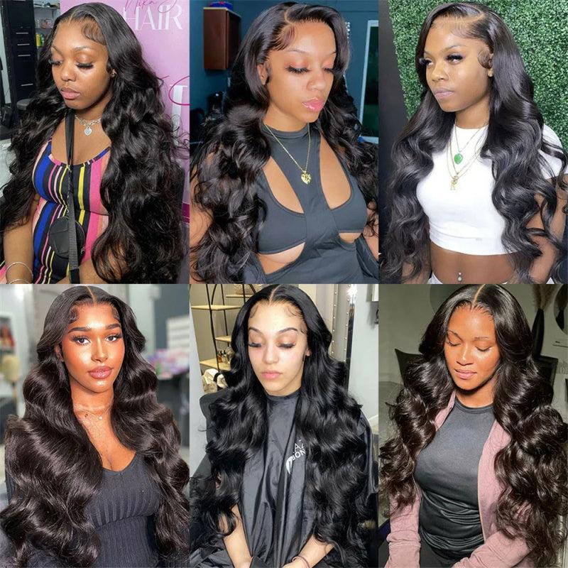 40 Inch Body Wave Wig Pre-plucked 13x4 HD Lace Frontal Human Hair Wigs Glueless HD Lace Wigs 250% Density