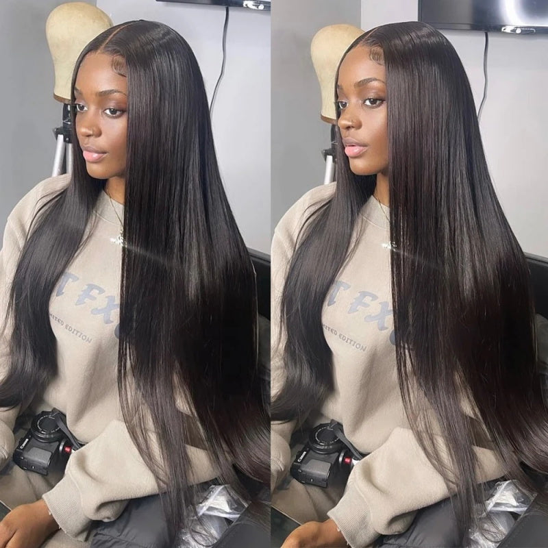 Glueless Lace Wigs Straight Human Hair Wig 32 Inch Long HD Lace Closure Wigs 4x4 Lace Wigs Pre Cut