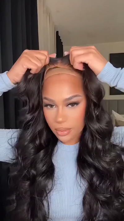 180% Desnity Wear Go Body Wave Lace Front Wigs Pre Cut 13x4 HD Lace Glueless Wig Natural Hairline Beginner Friendly