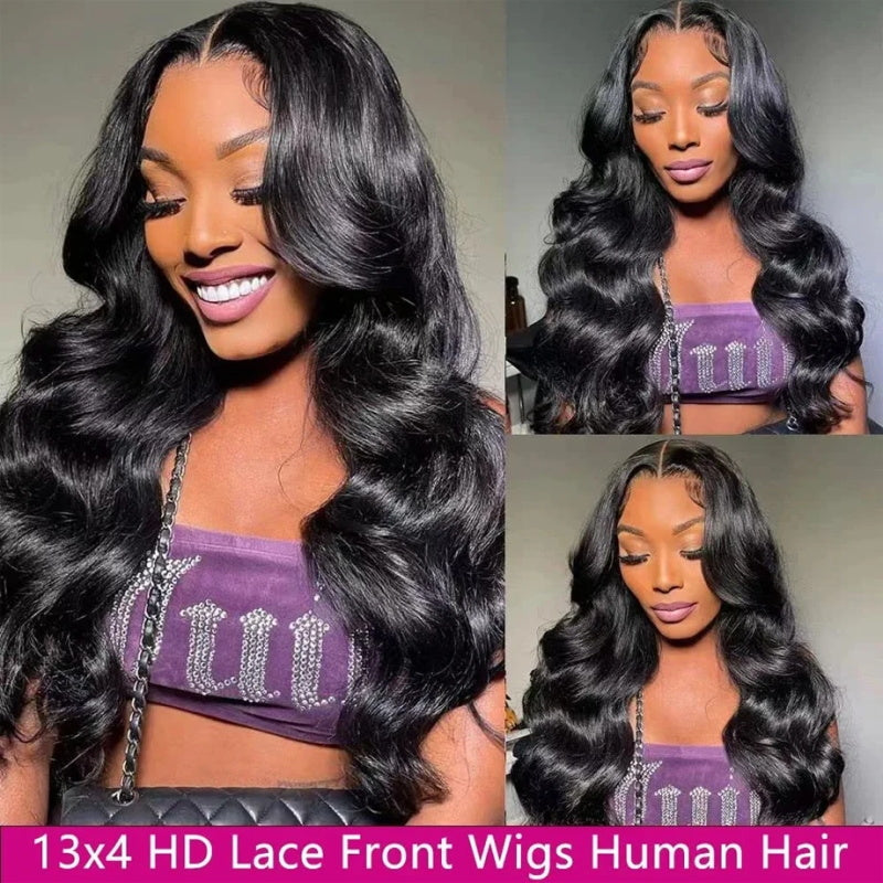 [Bogo Free Deal] Undetectable Transparent 13x4 Lace Frontal Straight Glueless Human Hair Wig