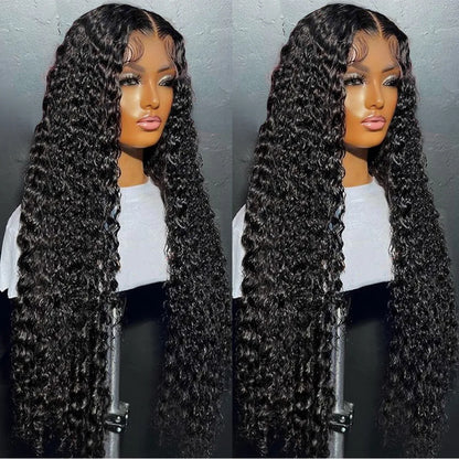 Overnight Shipping Water Wave Human Hair Wigs 13x4 Glueless Lace Frontal Wigs Human Hair Pre Plucked with Baby Hair Wet and Wavy Wigs