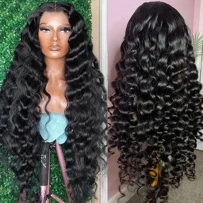 [  Graduation's Special Sale] 30''= $159.66   | Pre Plucked & Bleached Knots & Pre-cut Ready To Wear 5X5 Lace Closure Human Hair Wig Deal 180% Density