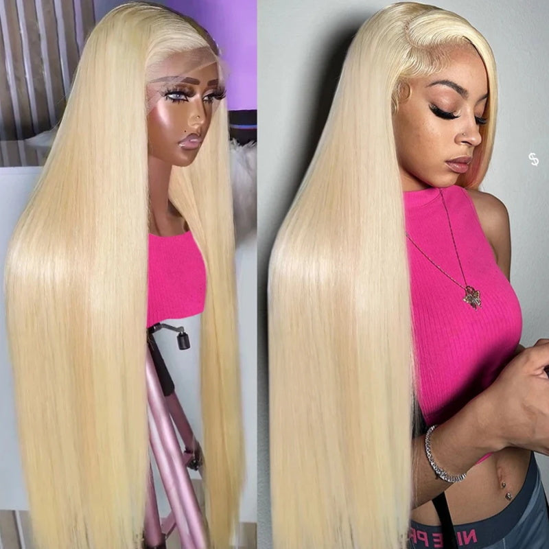 🔥[Spring Super Sale] 26" Only $139.99 | Highlight /613 Blonde Color Straight Body Wave Glueless Human Hair Wig Deal