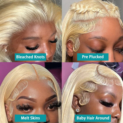 🔥[Super Flash Sale] 32" Only $235 |613 Blonde 13x4 Lace Front Wig with Pre-Plucked Glueless Human Hair Wig Deal
