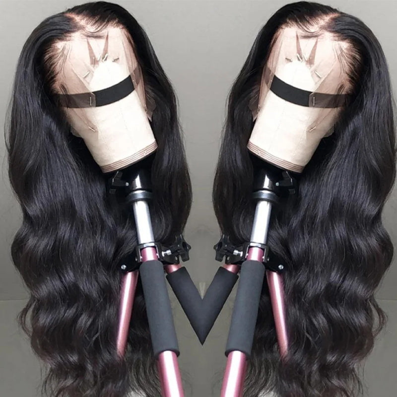 [Upgrade 13×4 Full Lace Front]Body Wave Transparent Lace Wigs Pre-plucked Glueless Human Hair Wig