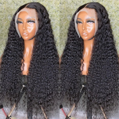 [Upgrade 13×4 Full Lace Front] Kinky Curly Undetectable Invisible Lace Frontal Wigs Pre Plucked 180% Density